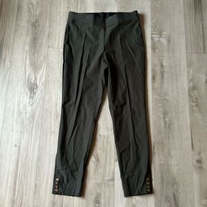 Kim Rogers Gray Pull On Tummy Control Cropped Pants Size 8